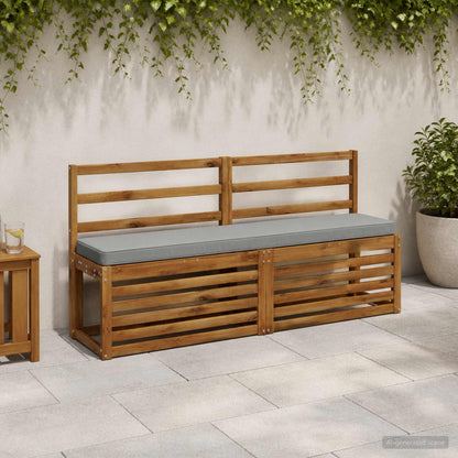 2-Piece Bench Cushions VUGHT 2 pcs 100% Polyester Grey