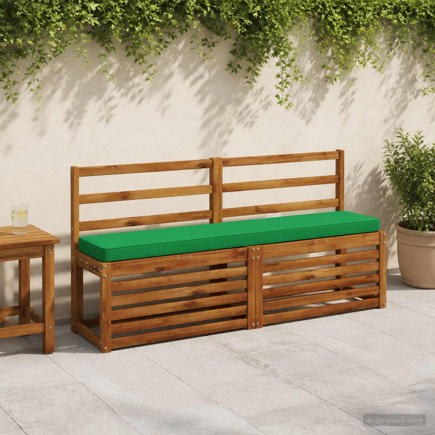 2-Piece Bench Cushions VUGHT 2 pcs 100% Polyester Green