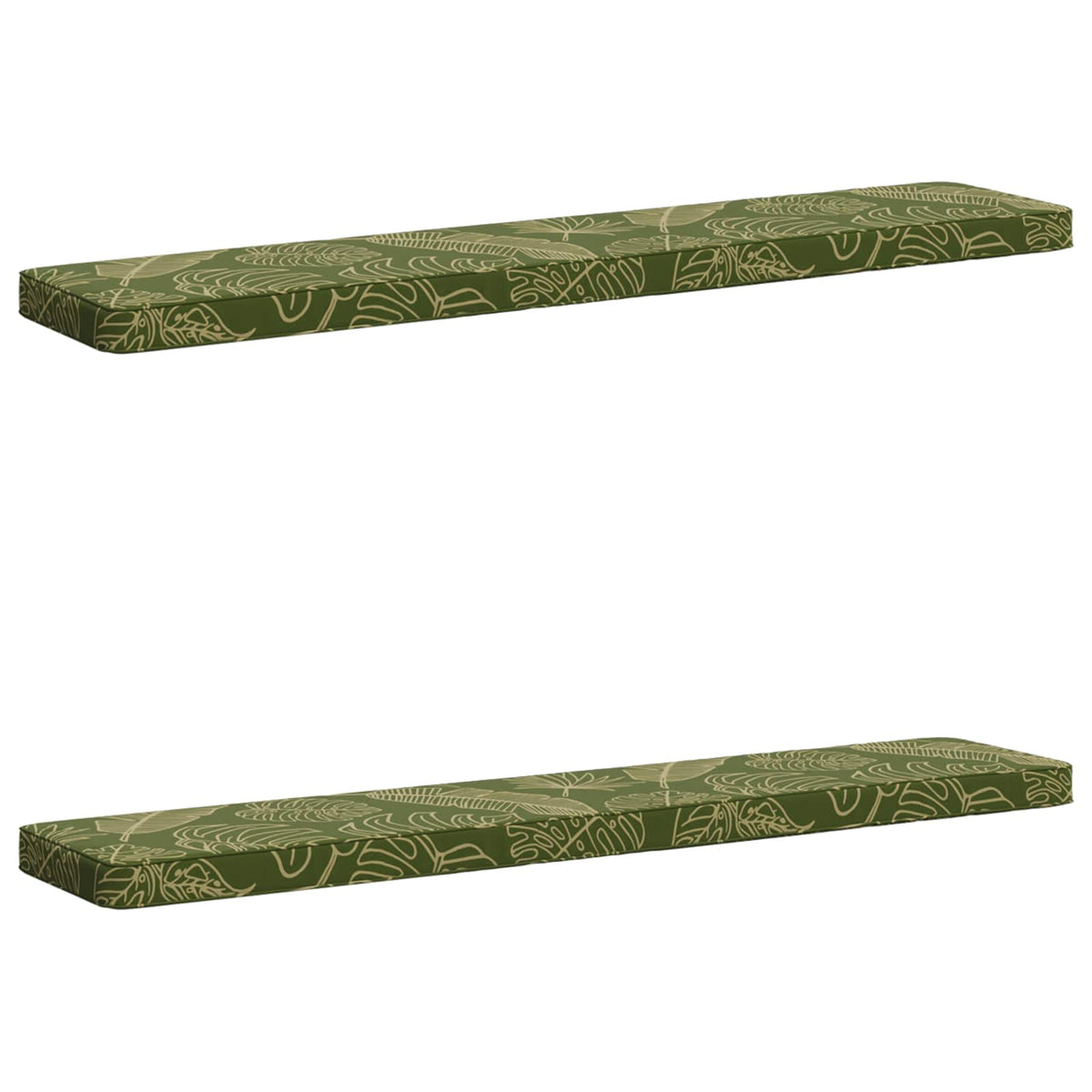 2-Piece Bench Cushions VUGHT 2 pcs 100% Polyester Leaf Design