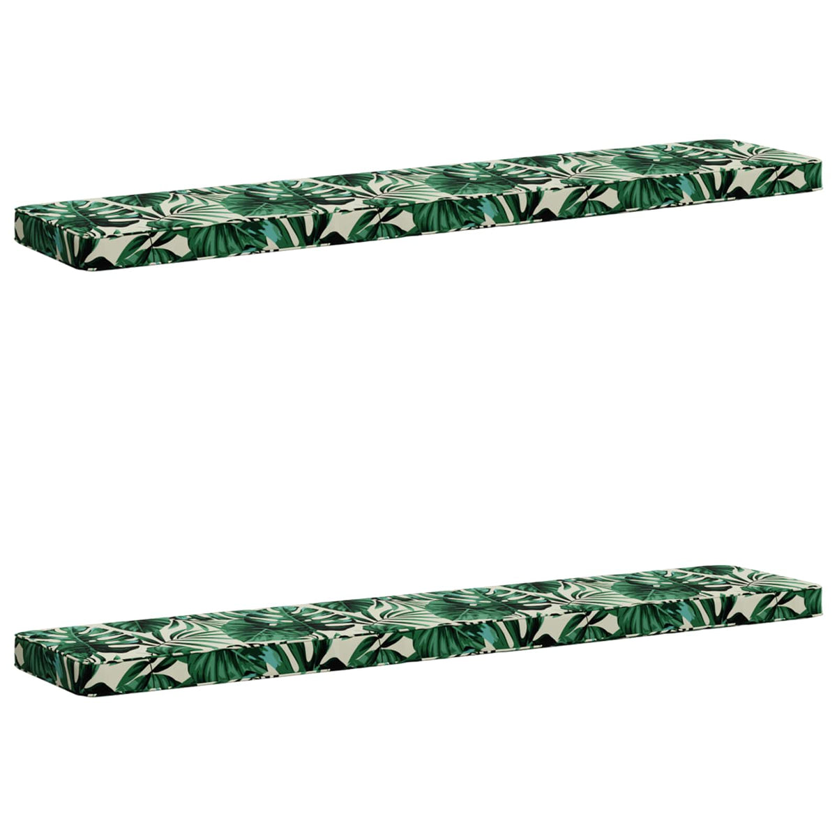2-Piece Bench Cushions VUGHT 2 pcs 100% Polyester Leaf Pattern