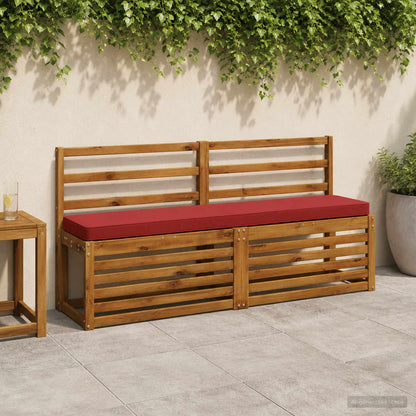 2-Piece Bench Cushions VUGHT 2 pcs 100% Polyester Wine Red