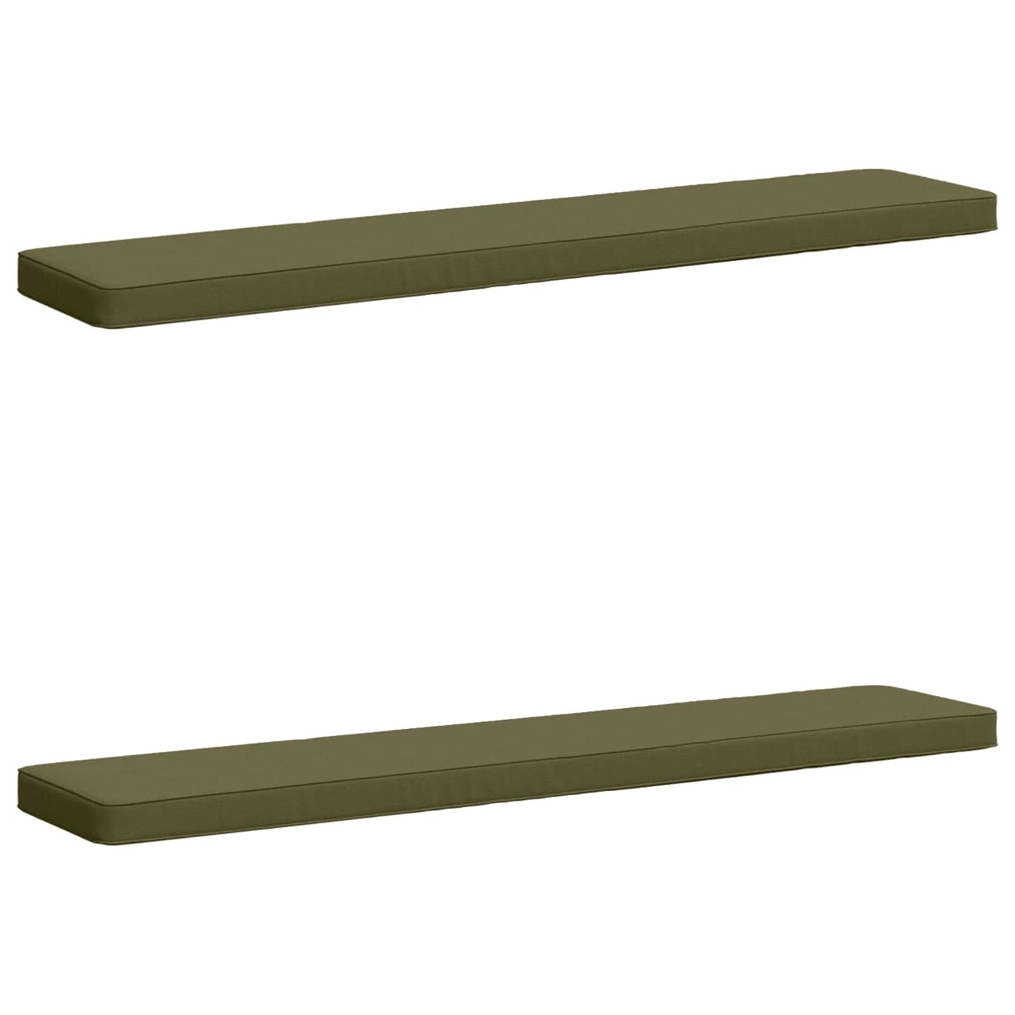 2-Piece Bench Cushions VUGHT 2 pcs 100% Polyester Olive Green