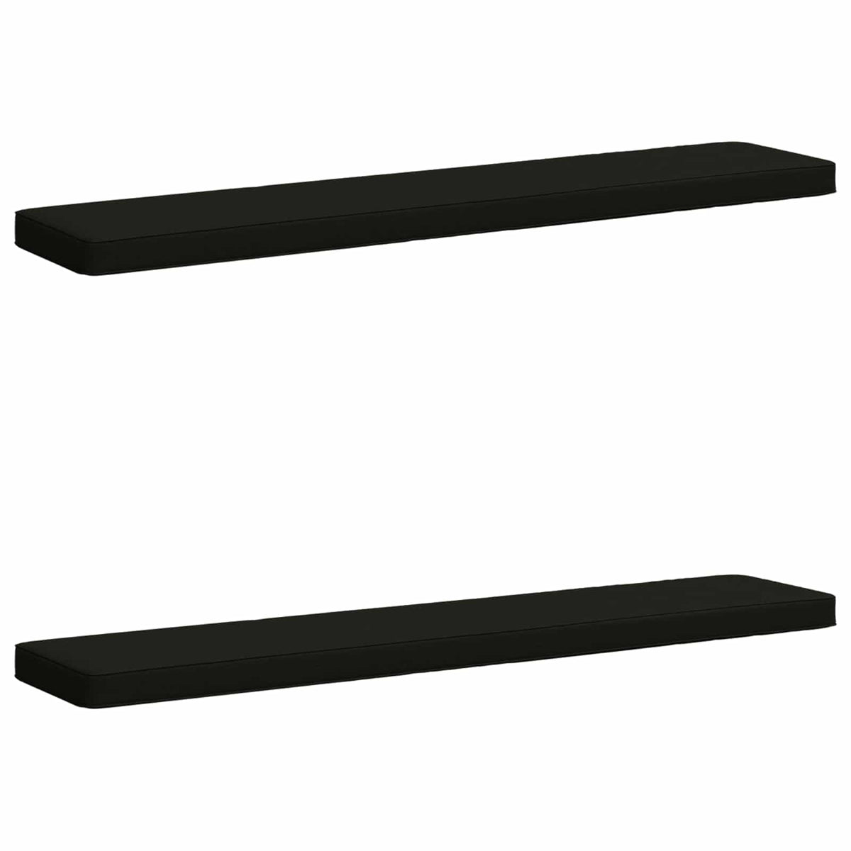2-Piece Bench Cushions VUGHT 2 pcs 100% Polyester Black