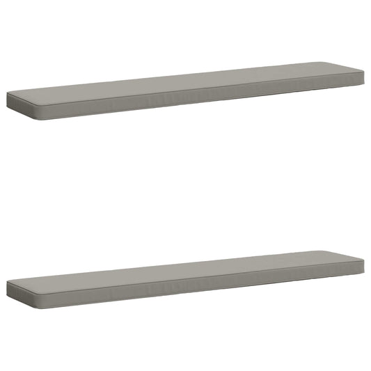 2-Piece Bench Cushions VUGHT 2 pcs 100% Polyester Grey