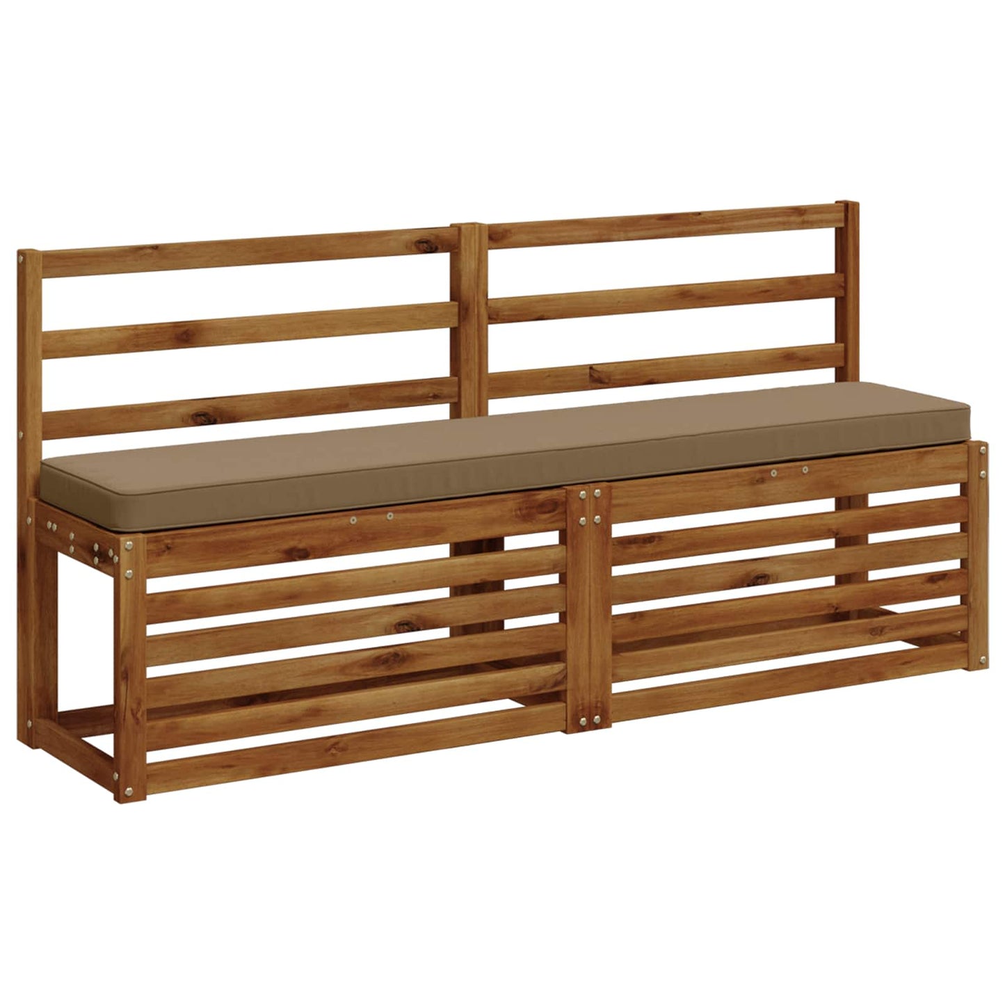 2-Piece Bench Cushions VUGHT 2 pcs 100% Polyester Taupe