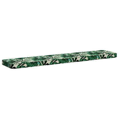 1-Piece Bench Cushion VUGHT 100% Polyester Leaf Pattern