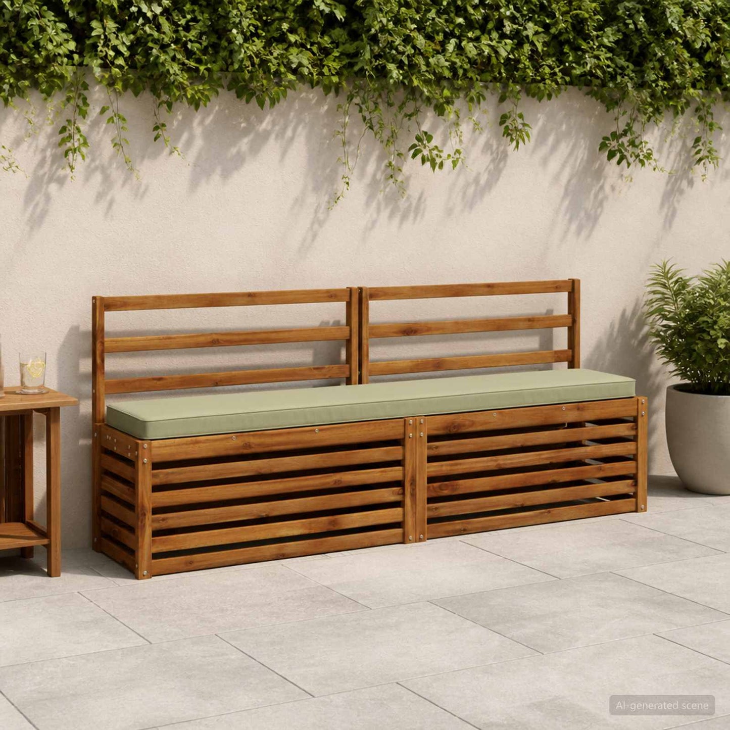 2-Piece Bench Cushions VUGHT 2 pcs 100% Polyester Light Green