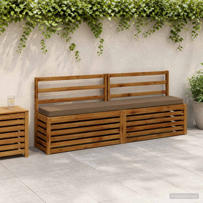 2-Piece Bench Cushions VUGHT 2 pcs 100% Polyester Taupe