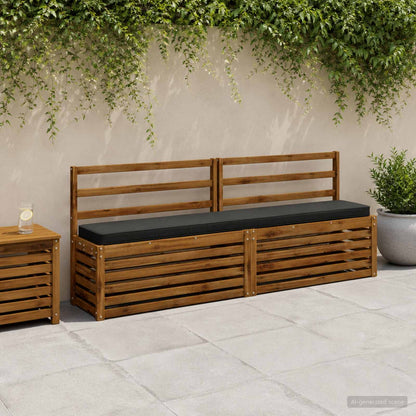 1-Piece Bench Cushion VUGHT 100% Polyester Black
