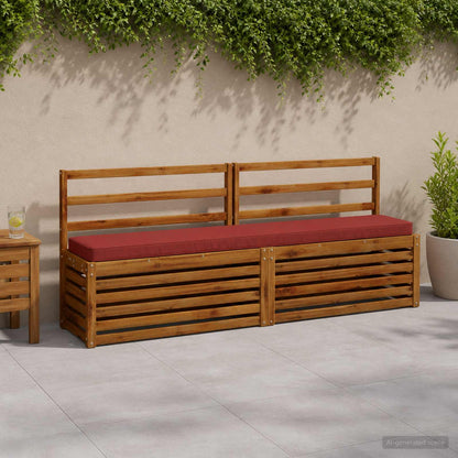 2-Piece Bench Cushions VUGHT 2 pcs 100% Polyester Red