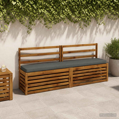 2-Piece Bench Cushions VUGHT 2 pcs 100% Polyester Grey