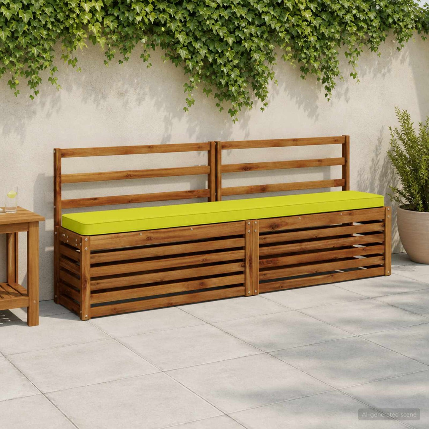 2-Piece Bench Cushions VUGHT 2 pcs 100% Polyester Bright Green