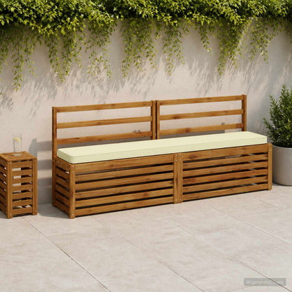 2-Piece Bench Cushions VUGHT 2 pcs 100% Polyester Cream