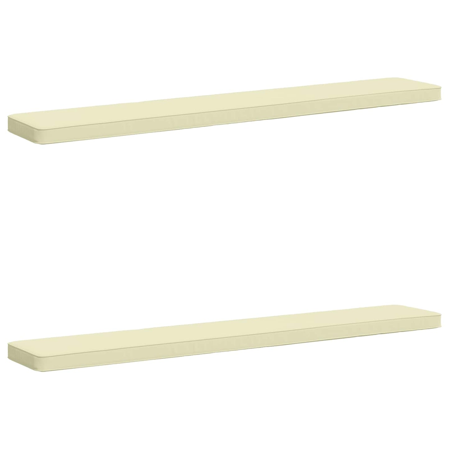 2-Piece Bench Cushions VUGHT 2 pcs 100% Polyester Cream