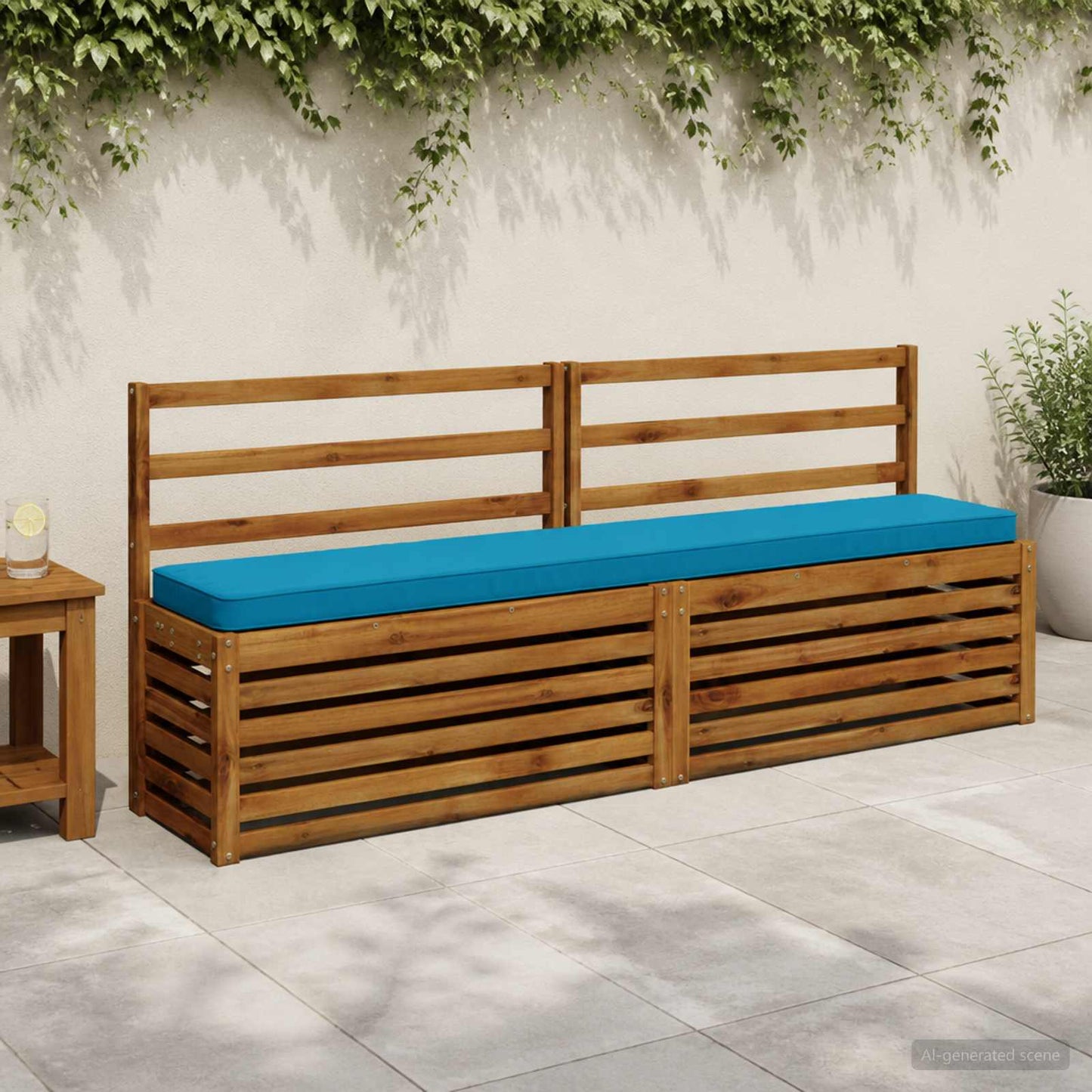 2-Piece Bench Cushions VUGHT 2 pcs 100% Polyester Light Blue