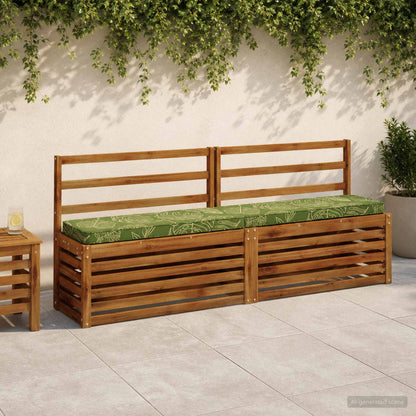 2-Piece Bench Cushions VUGHT 2 pcs 100% Polyester Leaf Design