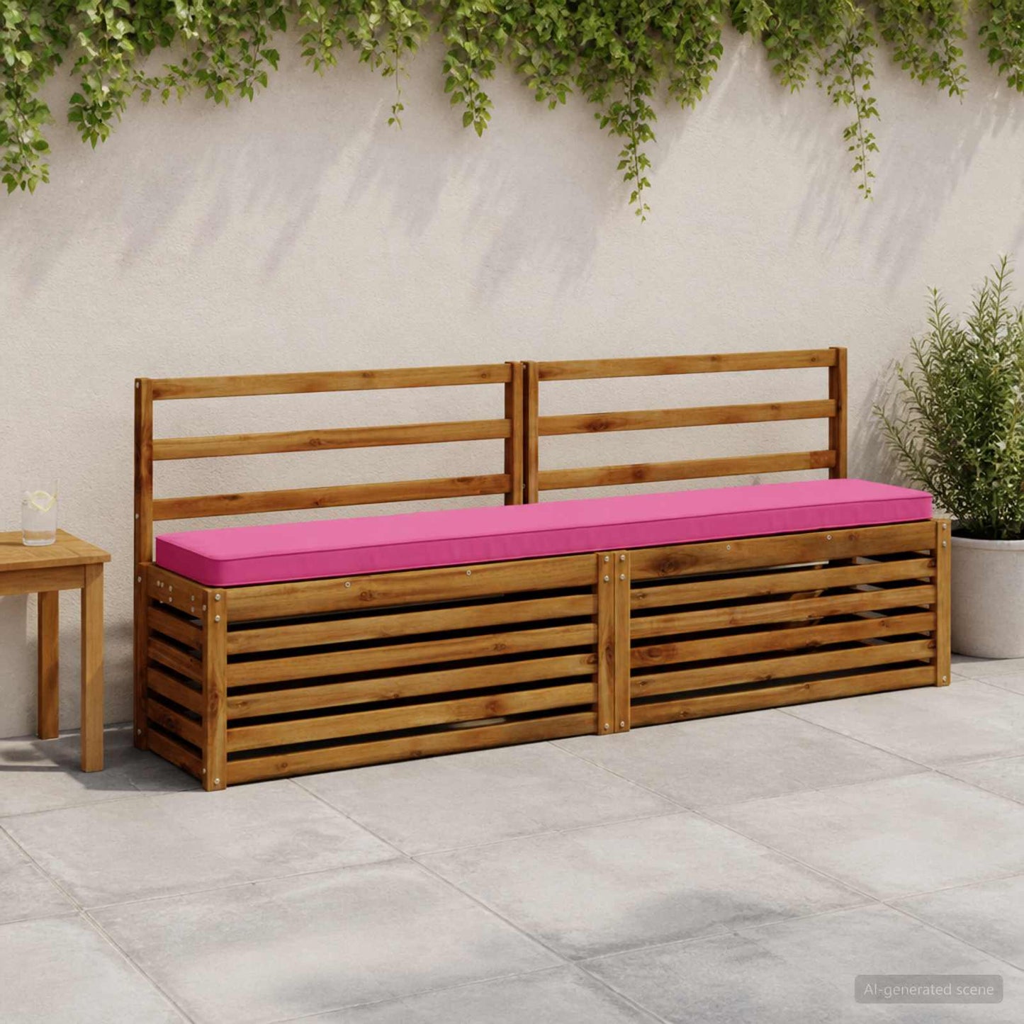 2-Piece Bench Cushions VUGHT 2 pcs 100% Polyester Pink