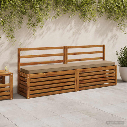1-Piece Bench Cushion VUGHT 100% Polyester Taupe