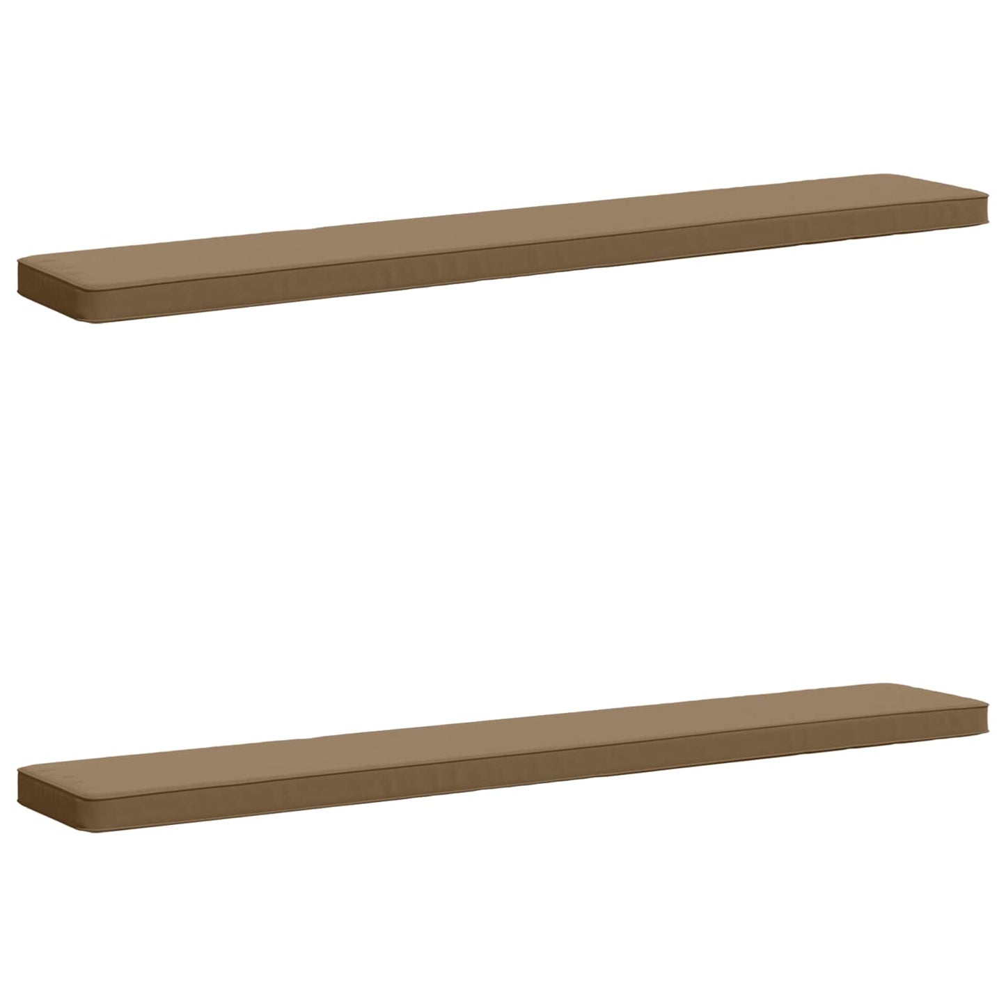 2-Piece Bench Cushions VUGHT 2 pcs 100% Polyester Taupe