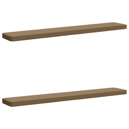 2-Piece Bench Cushions VUGHT 2 pcs 100% Polyester Taupe
