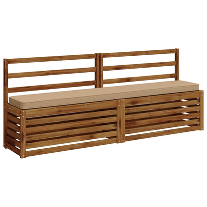 1-Piece Bench Cushion VUGHT 100% Polyester Sand 180 x 30 x 5 cm
