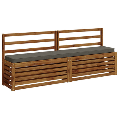1-Piece Bench Cushion VUGHT 100% Polyester Grey 180 x 30 x 5 cm