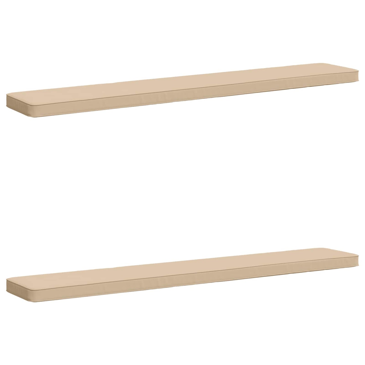 2-Piece Bench Cushions VUGHT 2 pcs 100% Polyester Cream