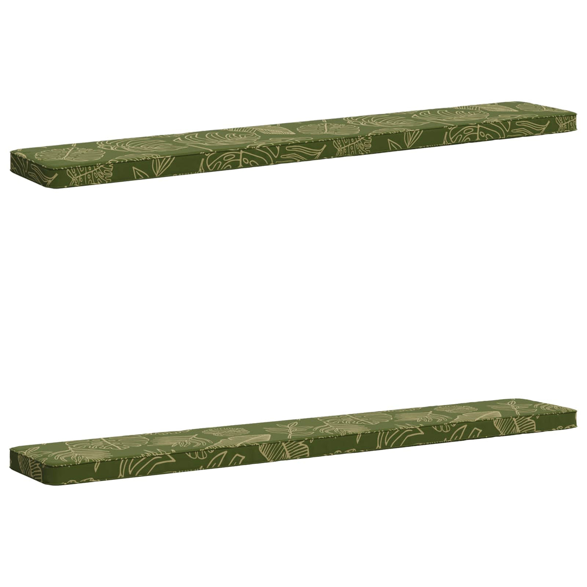 2-Piece Bench Cushions VUGHT 2 pcs 100% Polyester Leaf Design