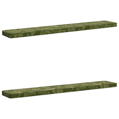 2-Piece Bench Cushions VUGHT 2 pcs 100% Polyester Leaf Design