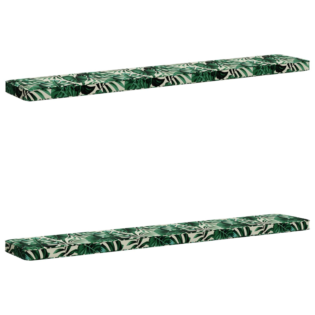 2-Piece Bench Cushions VUGHT 2 pcs 100% Polyester Leaf Pattern