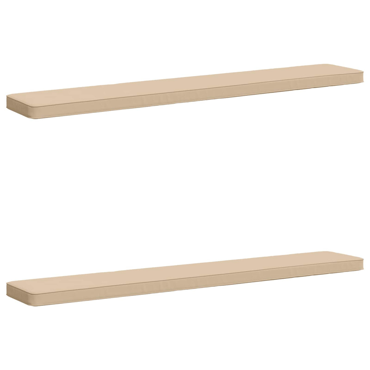 2-Piece Bench Cushions VUGHT 2 pcs 100% Polyester Cream
