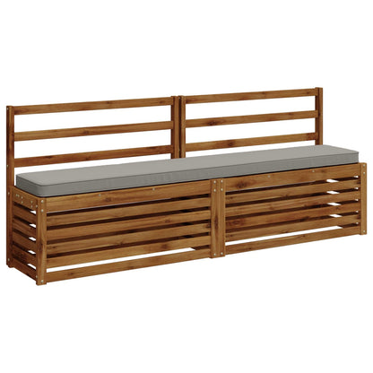 2-Piece Bench Cushions VUGHT 2 pcs 100% Polyester Grey