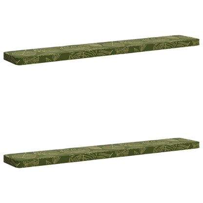 2-Piece Bench Cushions VUGHT 2 pcs 100% Polyester Leaf Design