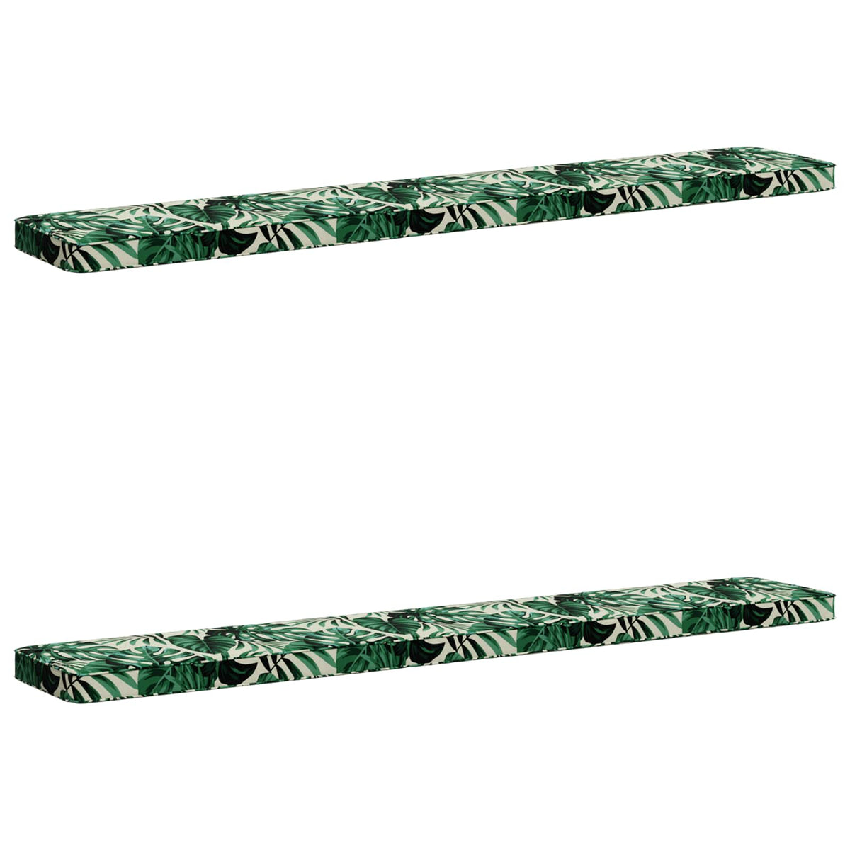 2-Piece Bench Cushions VUGHT 2 pcs 100% Polyester Leaf Pattern