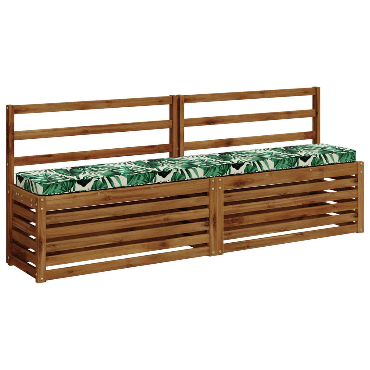 2-Piece Bench Cushions VUGHT 2 pcs 100% Polyester Leaf Pattern