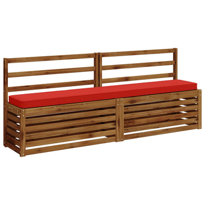 1-Piece Bench Cushion VUGHT 100% Polyester Red 200 x 30 x 5 cm
