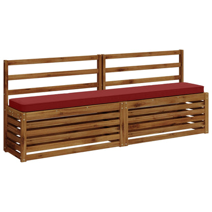 2-Piece Bench Cushions VUGHT 2 pcs 100% Polyester Wine Red