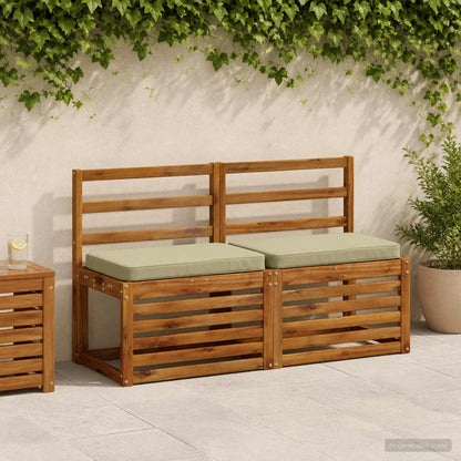 2-Piece Bench Cushions VUGHT 2 pcs 100% Polyester Light Green