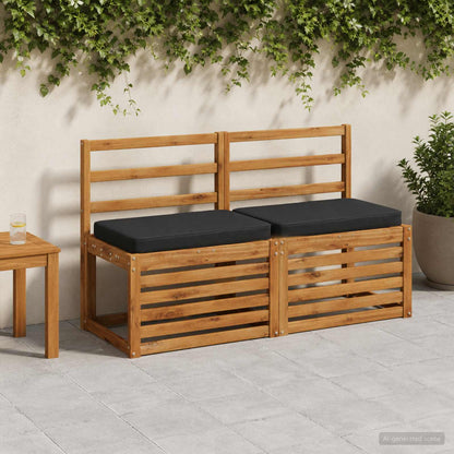 1-Piece Bench Cushion VUGHT 100% Polyester Black 60 x 40 x 5 cm