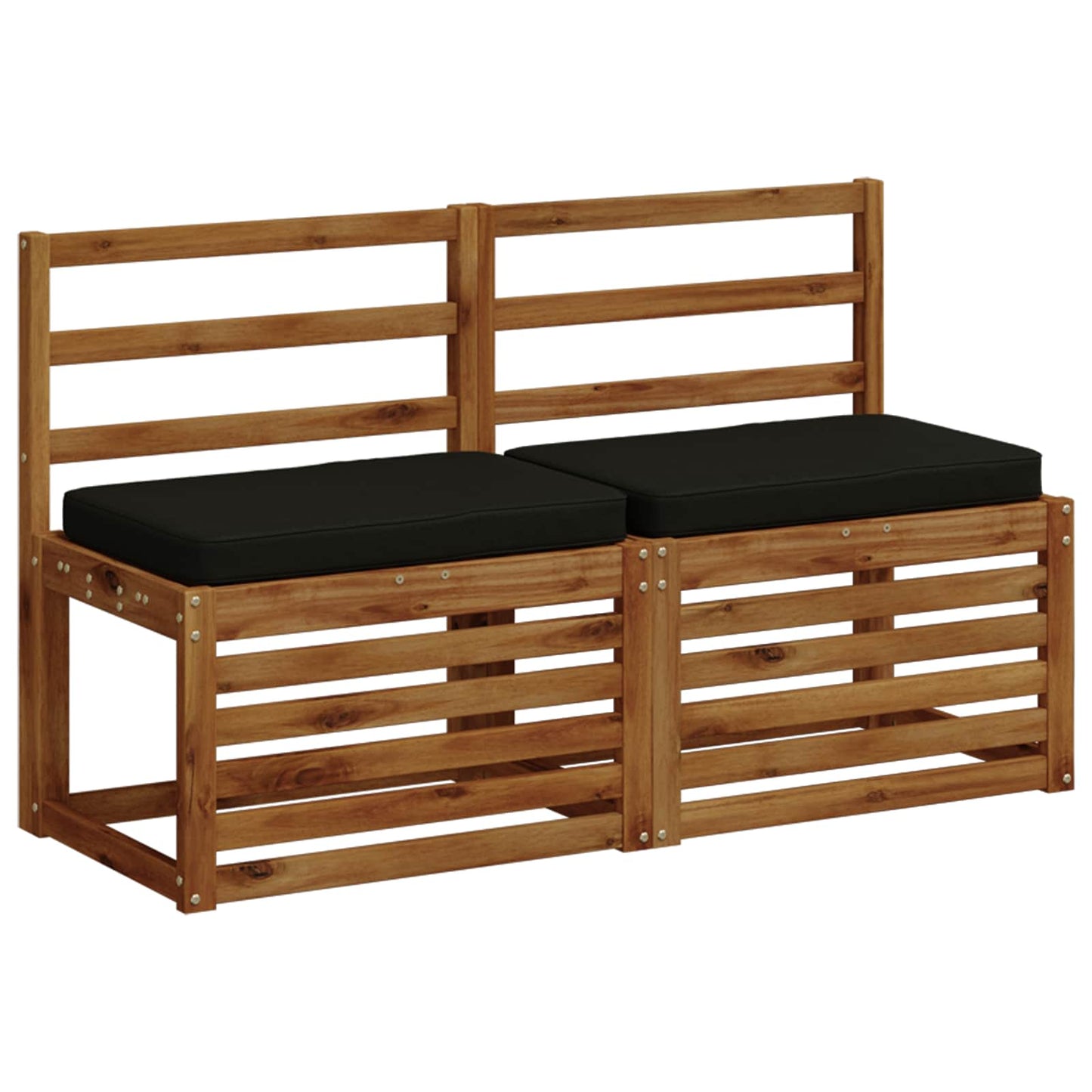 2-Piece Bench Cushions VUGHT 2 pcs 100% Polyester Black