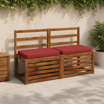 1-Piece Bench Cushion VUGHT 100% Polyester Red 60 x 40 x 5 cm