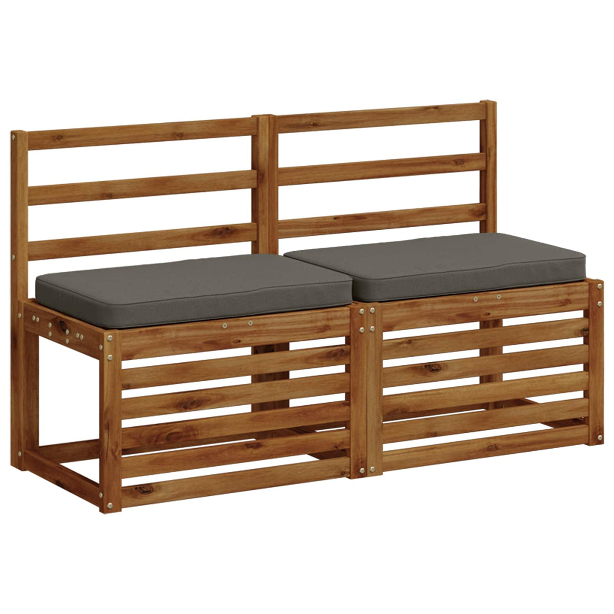 2-Piece Bench Cushions VUGHT 2 pcs 100% Polyester Grey
