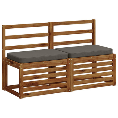 2-Piece Bench Cushions VUGHT 2 pcs 100% Polyester Grey