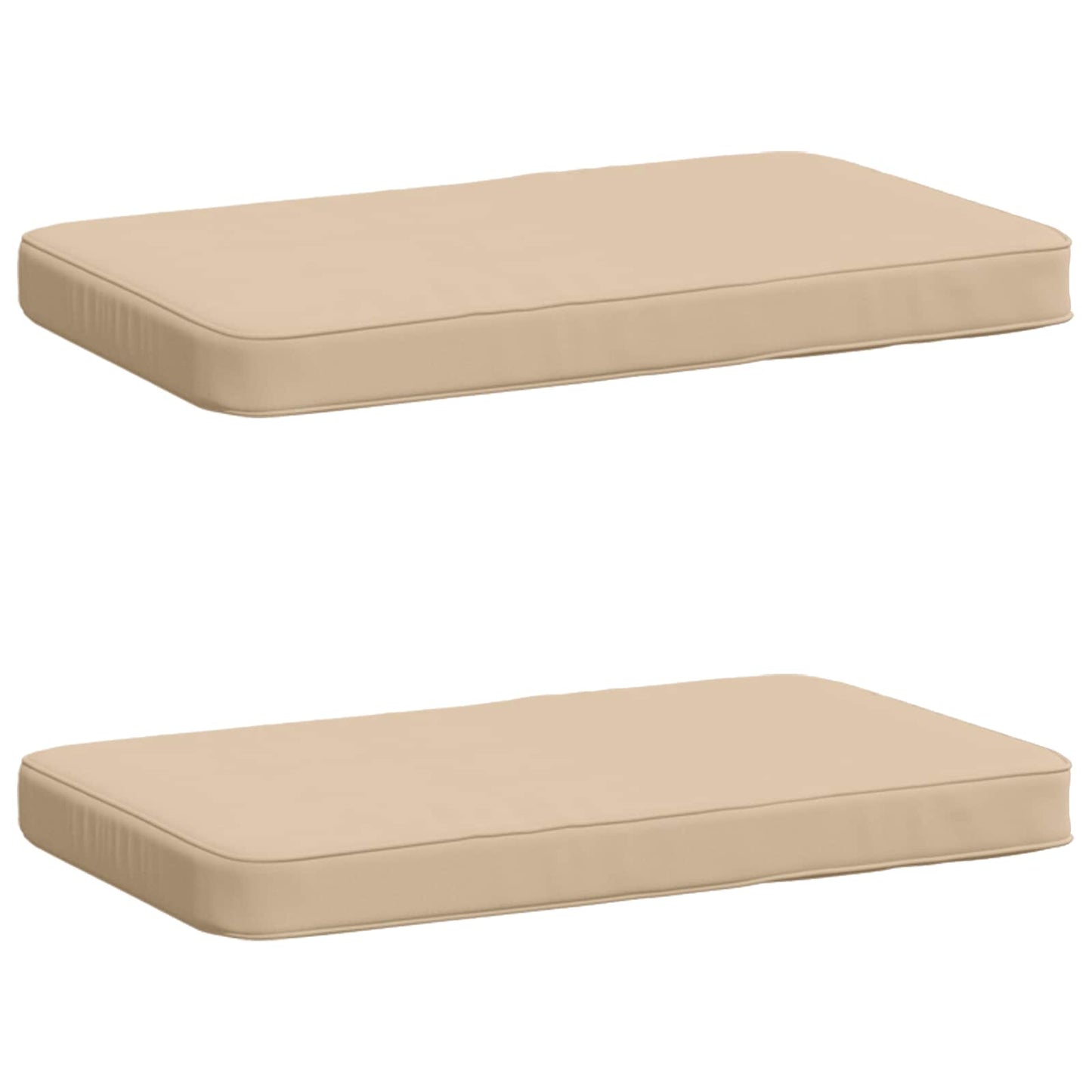 2-Piece Bench Cushions VUGHT 2 pcs 100% Polyester Cream