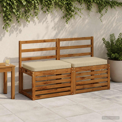 1-Piece Bench Cushion VUGHT 100% Polyester Beige 60 x 40 x 5 cm