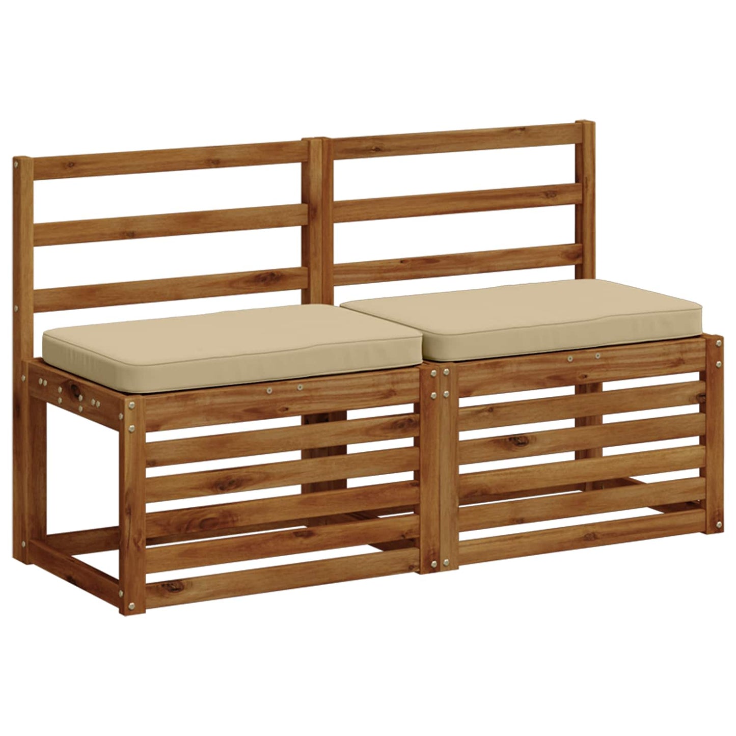 2-Piece Bench Cushions VUGHT 2 pcs 100% Polyester Beige