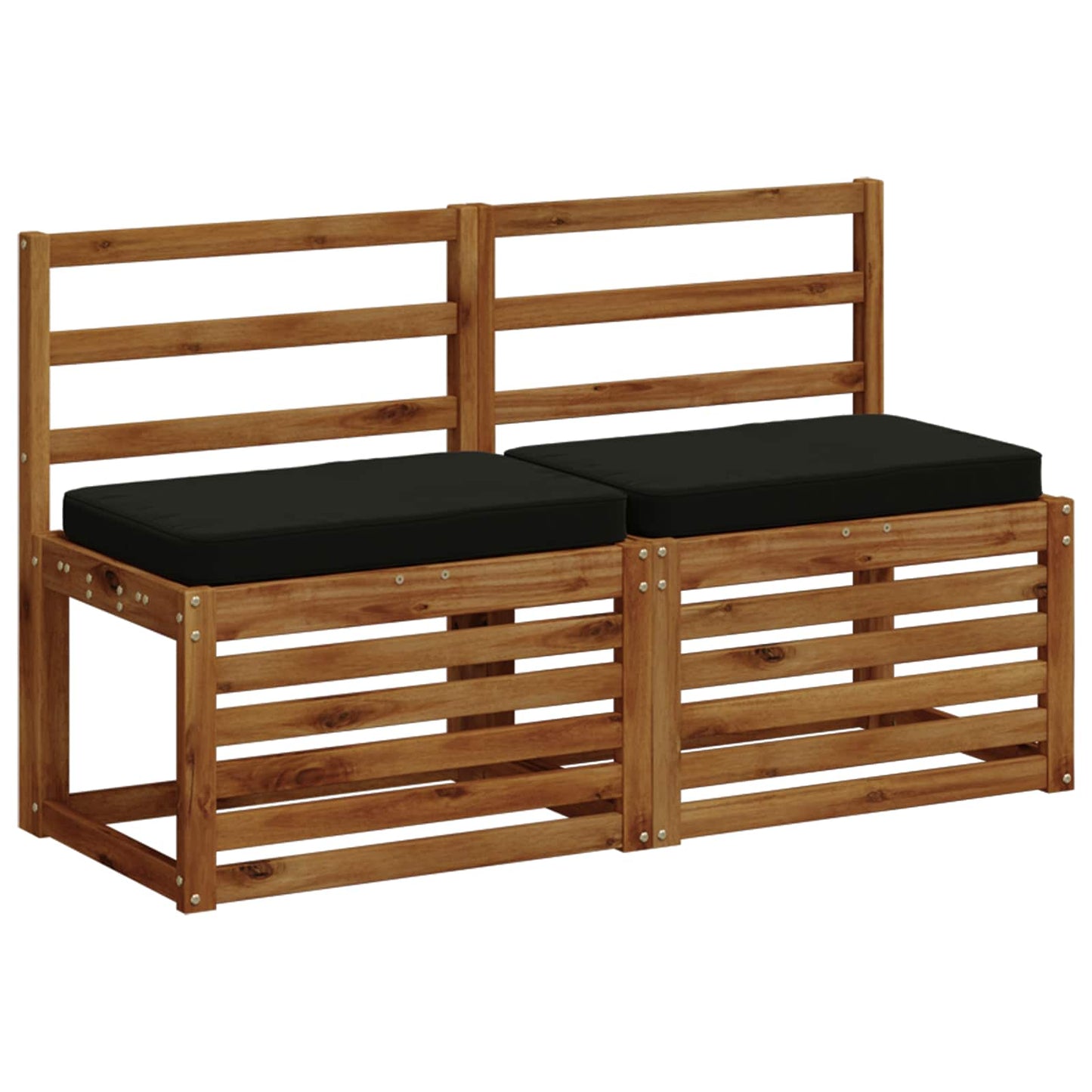 2-Piece Bench Cushions VUGHT 2 pcs 100% Polyester Black