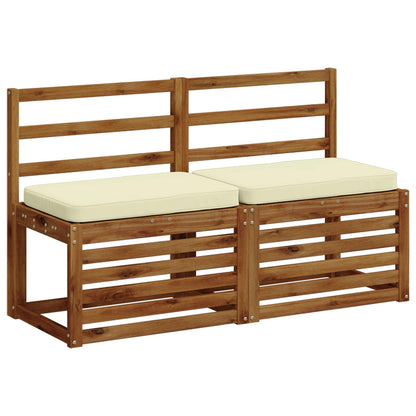 2-Piece Bench Cushions VUGHT 2 pcs 100% Polyester Cream