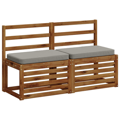 2-Piece Bench Cushions VUGHT 2 pcs 100% Polyester Grey