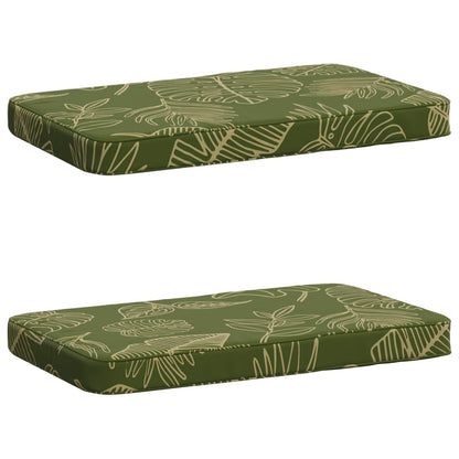 2-Piece Bench Cushions VUGHT 2 pcs 100% Polyester Leaf Design